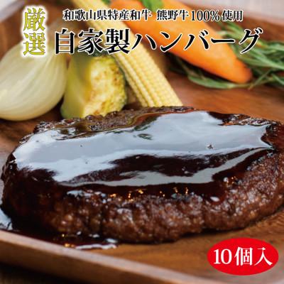 ふるさと納税 北山村 特選黒毛和牛 熊野牛 自家製 ハンバーグ 100g×10個入[mtf100]