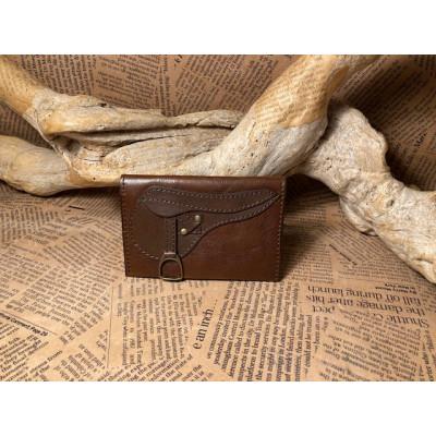 ふるさと納税 栗東市 鞍型カード・名刺入れ(マチなし)ダークブラウン