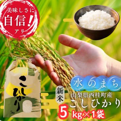 ふるさと納税 西桂町 [令和7年産 新米]山梨県西桂町産 富士山麓「水のまち」のこしひかり精米 5kg×1袋