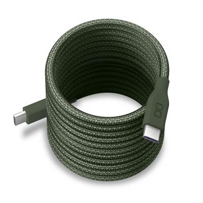 ふるさと納税 守口市 CIO スパイラルケーブル CtoC 2m 充電ケーブル USB-C (モスグリーン)