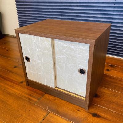 ふるさと納税 藤枝市 整(TOTONOU)石目調引き戸の収納サイドキャビネット