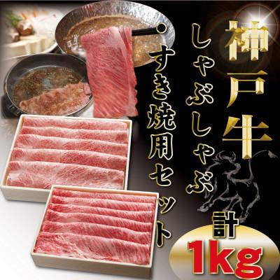 ふるさと納税 豊岡市 神戸牛(神戸ビーフ)しゃぶしゃぶ・すき焼き用セット計1Kg TYSS5[2026年4月より順次発送]