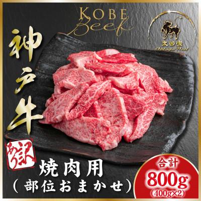 ふるさと納税 朝来市 訳あり 神戸牛 焼き肉用(部位おまかせ) 計800g ASGY1-2