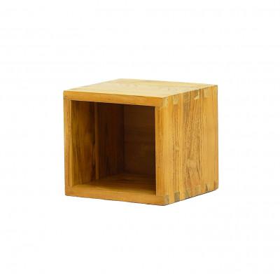 ふるさと納税 中野区 CDボックス S 幅18cm 奥行き16.3cm 高さ16.5cm チーク無垢材