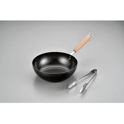 ふるさと納税 燕市 炒め鍋24cm 燕製高級トング付