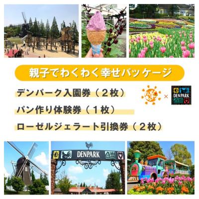 ふるさと納税 安城市 デンパーク入園券2枚+ローゼルジェラート引換券2枚+パン作り体験券1枚/愛知県安城市