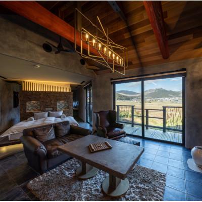 ふるさと納税 由布市 [1日3組限定 由布院温泉]スイートルーム蘭鋳 1泊2食付きペア宿泊券