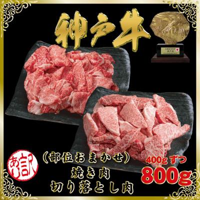 ふるさと納税 新温泉町 訳あり 神戸牛 切り落とし肉&amp;焼肉用(部位おまかせ)計800g SOSY2[2026年4月より発送]