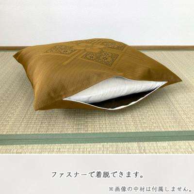 ふるさと納税 蒲郡市 八端判 5枚組 座布団カバー フクレ織り_茶_
