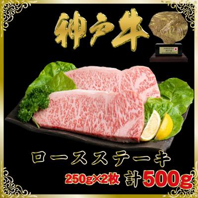 ふるさと納税 新温泉町 神戸牛(神戸ビーフ)ロースステーキ250g×2枚計500g