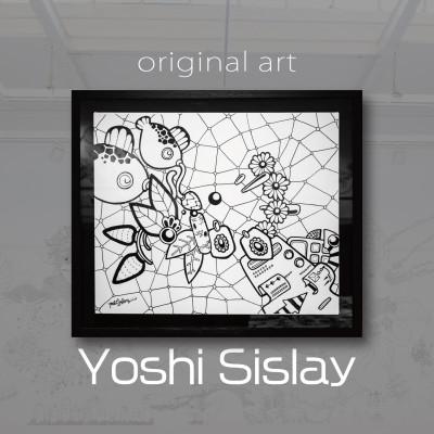ふるさと納税 高石市 アート作品/Yoshi Sislay(ヨシシスレー) 『巣作り』絵画