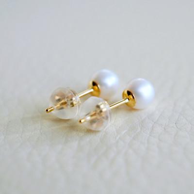 ふるさと納税 昭和町 K18(18金) イエローゴールド パール 5.0mm ピアス 真珠 保証書付 SMK-TP5.0_2