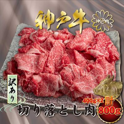 ふるさと納税 川西市 訳あり 神戸牛(神戸ビーフ)切り落とし肉 計800g KNS1-2