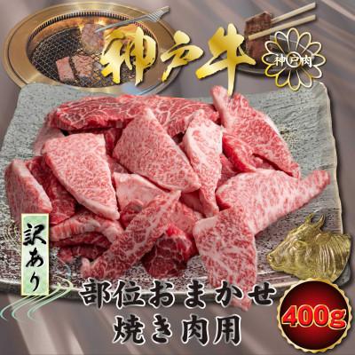 ふるさと納税 川西市 訳あり 神戸牛(神戸ビーフ)部位おまかせ 焼き肉用400g KNY1 [2026年4月より順次発送]
