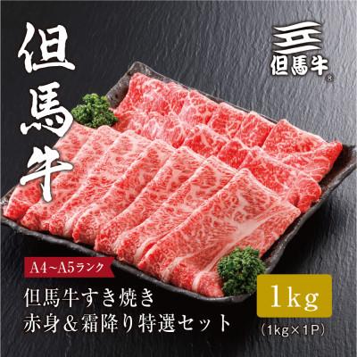 ふるさと納税 三木市 [但馬牛]すき焼き 赤身&amp;霜降り 特選セット1kg[1313388]FH07[熨斗付き]