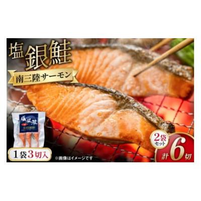 ふるさと納税 南三陸町 塩銀鮭パック3切れ×2袋