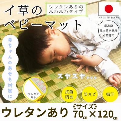 ふるさと納税 柳川市 フローリングの上でも使える◎子供用ふっくら寝ござ(グリーン)
