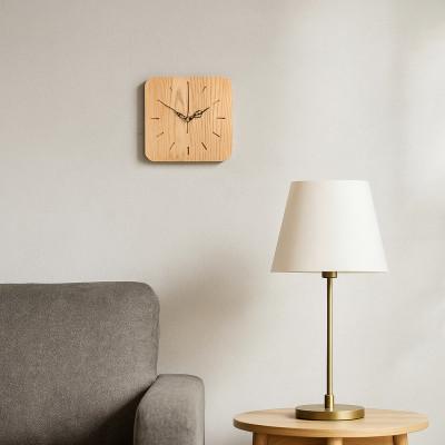 ふるさと納税 加茂市 木が好きな人におすすめ。木目を楽しむムク材壁掛け時計 小