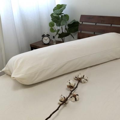 ふるさと納税 阪南市 オーガニックコットンフランネルまくらカバー 無漂白キナリ 約43X120cm