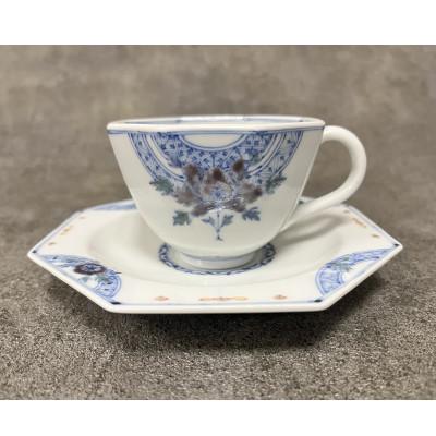 ふるさと納税 能美市 九谷焼 カップ&amp;ソーサー 染付花/三浦晃禎作