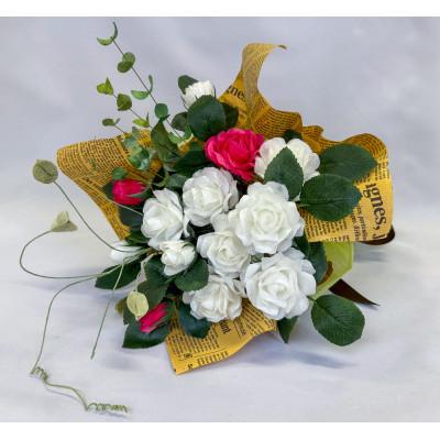 ふるさと納税 村上市 [まゆ玉から生まれる花 まゆ花(別名:シルクフラワー)]まゆ花ギフト 記念日のブーケ 1004002