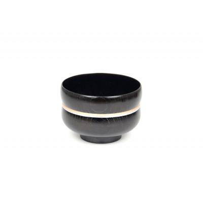 ふるさと納税 加賀市 欅3.6ひさご椀 黒摺 金銀