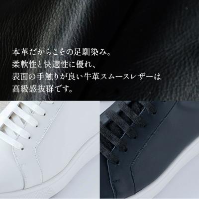 ふるさと納税 大和郡山市 メンズレザースニーカー紐 6cmアップ本革シークレットシューズ No.831 ブラック 25.5cm |  | 01