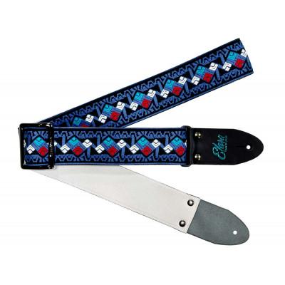 ふるさと納税 郡上市 [ギターストラップ] Elara Straps Maze Dice Regatta Blue