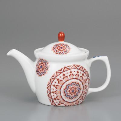 ふるさと納税 能美市 ポット急須 赤絵丸紋