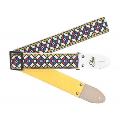ふるさと納税 郡上市 [ギターストラップ] Elara Straps Stained Glass Straw Yellow