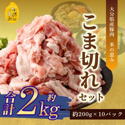 ふるさと納税 九重町 こま切れ約2kgセット[大分県産豚肉|米の恵み]