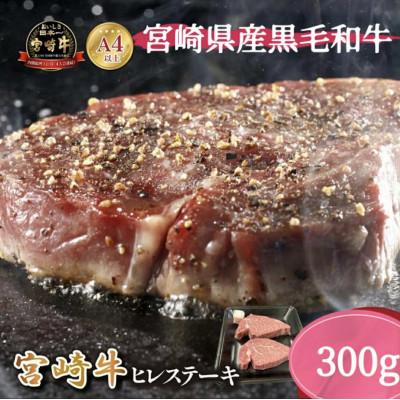 ふるさと納税 小林市 宮崎県西ノ原牧場・A4等級以上宮崎牛ヒレステーキ 300g(E131)(小林市)