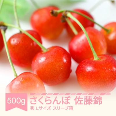 ふるさと納税 村山市 さくらんぼ 佐藤錦 秀 L 500g スリーブ箱 山形県産