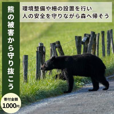ふるさと納税 飯豊町 [返礼品なし]クマとの共生を目指して〜熊出没防止対策・環境整備へのご支援を〜1000円(飯豊町)