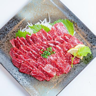 ふるさと納税 水俣市 [熊本 と畜]桜屋 特選馬刺しスライス 300g(水俣市)