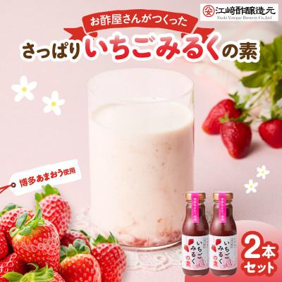 ふるさと納税 八女市 お酢屋さんがつくったさっぱりいちごみるくの素 2本セット