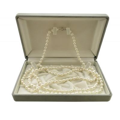 ふるさと納税 伊勢市 アコヤ真珠6〜7mm ロングネックレス120cm 1896