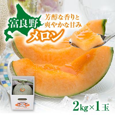 ふるさと納税 富良野市 [2026年発送]赤肉メロン 2kg×1玉