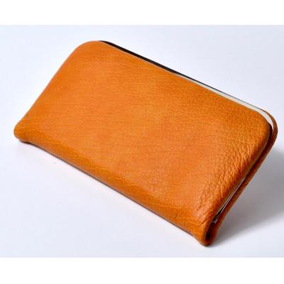 ふるさと納税 千曲市 がま口長財布 隠し口金:信州鹿革 DDG-100/キャメル