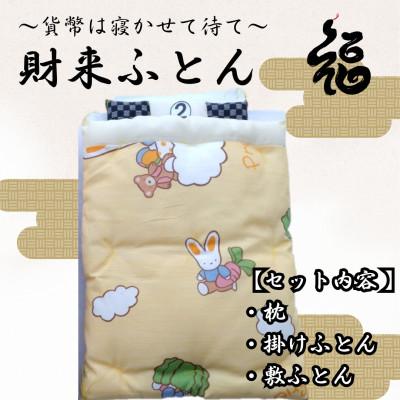 ふるさと納税 三郷市 [ふるさと納税限定][一点物]貨幣は寝かせて待て「財来(ざいらい)ふとん」 (デザイン2)