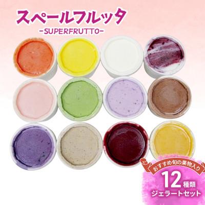 ふるさと納税 文京区 おすすめ旬の果物入り 12種類ジェラートセット