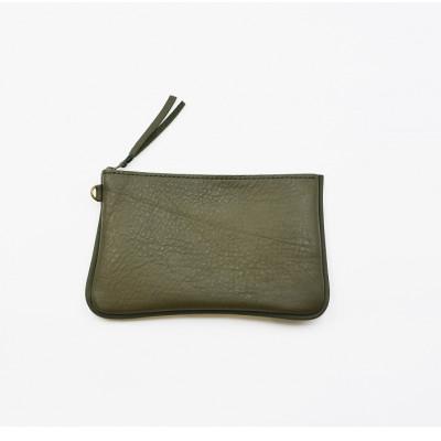 ふるさと納税 益子町 通帳ケース オリーブグリーン