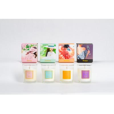 ふるさと納税 宮崎市 四季アロマキャンドル 4個SET