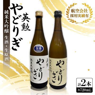 ふるさと納税 城陽市 英勲 純米大吟醸 やどりぎ生酒&amp;やどりぎ生原酒の2本セット JALの機内酒にも採用された京都の日本酒