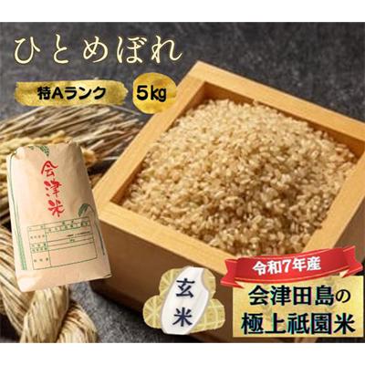 ふるさと納税 南会津町 [令和7年産会津田島の極上祇園米]ひとめぼれ(玄米) 5kg