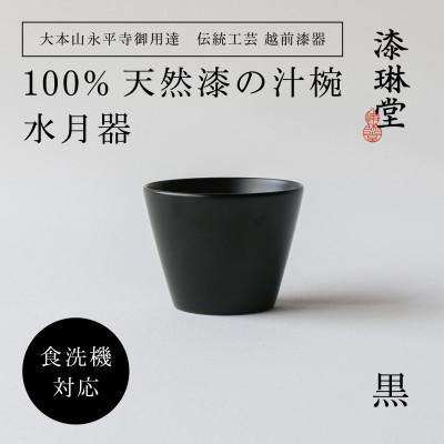 ふるさと納税 鯖江市 [大本山永平寺御用達 漆琳堂]<越前漆器> 食洗機対応の漆塗り椀 水月器・黒
