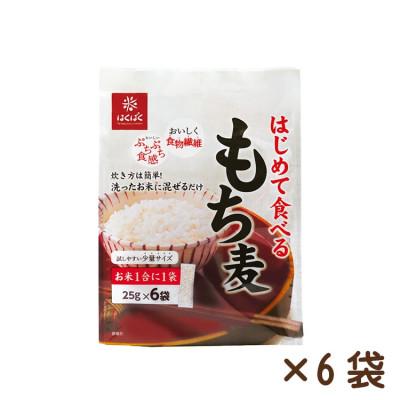 ふるさと納税 中央市 [はくばく]はじめて食べるもち麦(25g×6袋入り)×6袋