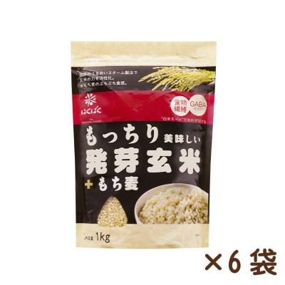ふるさと納税 中央市 【はくばく】もっちり美味しい発芽玄米+もち麦　1,000g×6袋 | 