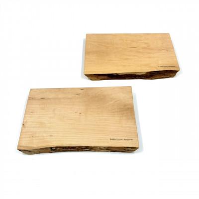 ふるさと納税 丹波市 ガラスのような木のお皿「一人膳 八寸」カエデ Sサイズ 2枚セット