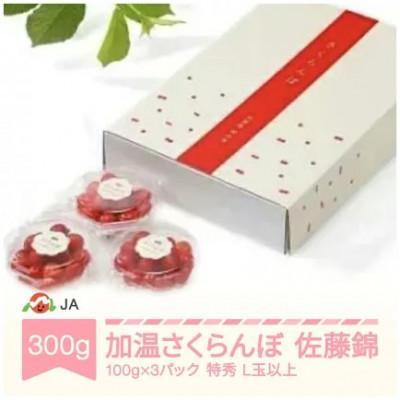 ふるさと納税 村山市 [先行予約]加温さくらんぼ 佐藤錦 2026年産 ダイヤパック100g×3p 特秀L玉以上